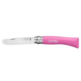 Opinel zakmes No. 07 Kid RVS fuchsia